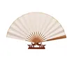 Estatuetas decorativas xuan ventilador dobrável de papel estilo chinês em branco antigo polvilhado caligrafia e pintura de ouro