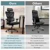 Winrise Ergonomic High Back Gaming Chair、Big and Tall Reclining Chare Comfy Home Office Desk Lumbarサポート通気性メッシュコンピューター椅子調整可能