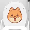 トイレのステッカー漫画動物とトイレ犬用fire for home room homeアクセサリー脱臭と臭気の除去240319