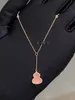 925 prata alta versão v ouro kirin rosa concha cabaça colar feminino clavícula corrente pingente 18k ouro rosa