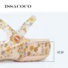 Sandali piattaforma estiva femminile gelatina casual sandali scarpe da giardino piatto sandali da spiaggia per ragazze scivoli da esterno scivolano su buco ladies scarpe