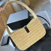 Frau Stroh Handtasche Totes Designer Tasche häkeln Strandtaschen Luxus 2-TEILIGE Handtaschen Dame Geldbörse Mode kleines TOP