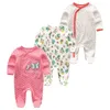 Fall Unisex Baby Romper Long Sleeve Winter Toddler Clothes 123Pcs born Boy Girl Onesie 100% Cotton Infant Cartoon Pajamas 240313