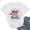 女性のTシャツ100日間の学校シャツの女性ティーチャーシャツ100日学校のTシャツ因果的インスピレーション長い長袖TシャツのWomenc24319