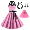 Retro Vintage 1950s تنورة A-Line Dress Tutu Flare Dress Dress Audrey Hepburn Women’s Evening Dress