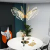 Lustres borboleta cozinha lustre para quarto sala de jantar iluminação mesa luz led com borboletas