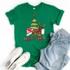 Women's T Shirts Christmas Treetshirt Funny Santa Women Clothing Kawaii Fashion 2024 Gift Harajuku Shirt Vintage Red