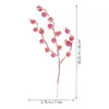 Fiori decorativi 10 pezzi Decorazioni per matrimoni Albero di Natale Frutta rossa Oggetti di scena Decori glassati Scelte per feste serali Steli di granchio Banchetto