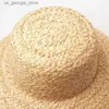 Шляпы с широкими полями Шляпы-ведра Шляпа от солнца ручной работы Rafia в стиле ретро, летние путешествия, солнечный пляжный отдых, шляпа с кружевом, подходящая для детей и взрослых на отдыхе Y240319