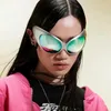 Lunettes de soleil Y2K Designer surdimensionné Cat Eye Vintage Vintage pour hommes Punk Big Frame Sun Glasses Riding Sport Goggle