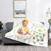 Blankets Born Baby Milestone Blanket Moon And Stars Multifunction Soft Fleece Throw For Bed Couch DIY Infant Pography Props