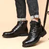 靴贅沢な男性原因ブーツメンズプレミアムハイエンドレザードレスブーツハンドペイントカラー品質の男性革の靴