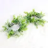 Decorative Flowers 2 Pcs Artificial Garland Christmas Decorations Home Indoor Eucalyptus Leaves Simulation Leaf Wreath Iron Front Welcome