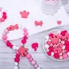 Keychains 98PCS Silicone Beads Round Loose For Keychain Lanyards Bracelet Necklace DIY Craft