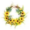 Decorative Flowers For Home Sunflower Door Wreath Easter Yellow Wall Front Large Springs