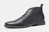 HBP bez marki czarny oryginalny skórzany poloboots Business Chukka buty dla mężczyzn