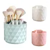 Makeup Brushes Rotertable Brush Storage Box Desktop Round Eyebrow Pencil Lipstick Holder Organizer Cosmetics Container