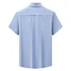 Mäns casual skjortor 7xl 6xl 5xl 2024 Summer Business Shirt Men High End Ice Silk Breattable Mens with Pocket Loose Camisa Hombre