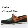 Shoes Men's Genuine Leather Casual Docksides Deck Lace Up Moccain Boat Shoes Loafers For Men Driving Shoes Fashion Women Handmade Shoe