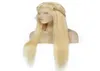 613 Blonde cheveux humains avant de lacet perruques longue perruque droite pour les femmes noires brésiliennes pleine dentelle perruques de cheveux humains préplumées Whole6790806