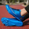 Chaussures hommes femmes piste et terrain pointes chaussures étudiants professionnels athlète coulant suivi des chaussures d'entraînement à ongles
