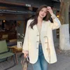 Kadın Suits Unxx 2024 Bahar Çin tarzı düğme aşağı blazer ceket kadınlar için çiçek patchwork tasarımı kadın ofis bayan ceket