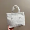 Saco de praia de verão designer tecido bolsa moda alta capacidade 6 cores saco de compras praias férias tecido bagst3