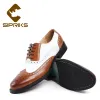 Chaussures sipriks gent blanc homme aile-tip robe chaussures spectateur oxfords mâles chaussures marron brogues toilettes chaussures de mariage