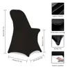 Hainarvers Stretch Spandex Folding Covers 30PCS Universal Fitted Elastic Chair Cover Protector for Wedding,party, Banquet, Holidays, Celebratio (black, 30 Pcs)