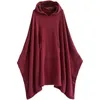 Active Shirts Winter Fleece Lined Cloak Warm Loose Coat Meditation Clothing Yoga Poncho Zen Cape With Pocket K639