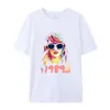 Однотонная летняя футболка для женщин, одежда с буквенным принтом и круглым вырезом, футболка с короткими рукавами Femme, свободный повседневный укороченный топ, футболка из 100% хлопка 68