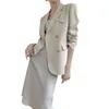 Chicroom Off White Suit Jacket pour femmes printemps et automne nouveau style de transport décontracté petit Z364 {catégorie}