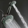 バスルームシャワーヘッド高圧贅沢48モード7インチシャワーヘッドとハンドヘルド3ウェイコンビネーションブロンズベニアバスルームアクセサリーY240319