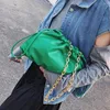 Fourre-tout élégant femme chaîne sac fourre-tout 2024 mode haute qualité en cuir Pu femmes concepteur sac à main froissé épaule messager