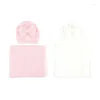 Cobertores 2-In1 Swaddle Clanta de respiração nascidas chapéu bowknot saco de chuveiro de chuveiro