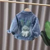 Jackets Spring And Autumn Children's Denim Coat 2024 Korean Edition Girls' Baby Fashion Casual Jacket