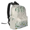 Mochila Eucalipto Planta Flor Margarida Estudante Sacos Escolares Laptop Personalizado para Homens Mulheres Feminino Viagem Mochila