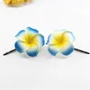 Acessórios de cabelo 100 cor misturada espuma havaiana plumeria flor frangipani nupcial clip 4.5cm