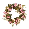 Dekorativa blommor 12 "Artificial Wreath Rose Flower Door For Wedding Wall Home Decor