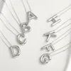 Pendentif Colliers Chunky Alphabet Ballon Lettre Collier A-Z Nom Argent Couleur Bulle Pour Famille Femmes Hommes Mode Bijoux Cadeaux