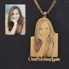 Kettingen gepersonaliseerde gegraveerde foto hanger aangepaste naam ketting Po charme verjaardagscadeau voor haar hem