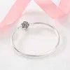 Bangle New 925 Högkvalitativ silverarmband rundform ormkedja för kvinnor Alla hjärtans dag smycken tillbehör Mödrar dag gåva 240319