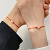 Strand IFKM braccialetto a cuore piccolo amore per donna corda rossa filo regolabile coppia bracciali gioielli estivi regali 2024 accessori