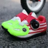 Skodon barn professionella cykelskor utomhus andningsbara mtb cykelskor antiskid sneakers racing road cykla spd cleat skor