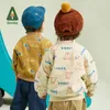 재킷 Amila Baby Coat 2024 가을 코디네이션 직물에 인쇄 된 가을 코디네이션 awertwear kid 옷에 인쇄