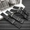 Высококачественный силиконовый резиновый толстый ремешок для часов 22 мм 24 мм, черный ремешок для часов для navitimer avenger Breitling241T