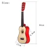 Gitarre Kinder Mini Holzgitarre Lernspielzeug Ukulele 6 Saiten Musikinstrumente Geschenk für Musikliebhaber Spielzubehör