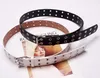 الحزام للسيدات المزدوج البخار البخار Hip Hop Fashion Leather Metal Hollow Out Women's Punk Belt 240315