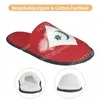 Pantoufles d'intérieur en peluche pour hommes et femmes, chaussures chaudes et douces avec drapeau du peuple amazigh, pour la maison, automne et hiver 2024