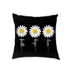 Kudde Faith Cross Hope Love Print Cover Sunflower Butterfly Linen Pillow Case Home Decor Throw Covers For Living Room